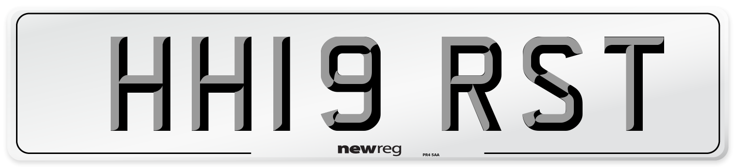 HH19 RST Number Plate from New Reg